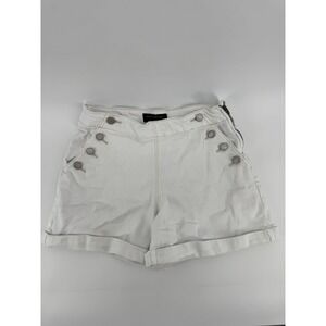 Banana Republic Shorts Womens 25/0 White Sailor Button Front Twill Stretch